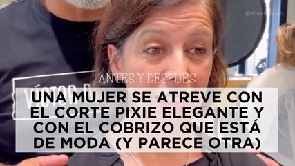 Antes y después: una mujer se atreve con el corte pixie elegante y con el cobrizo que está de moda (y parece otra)