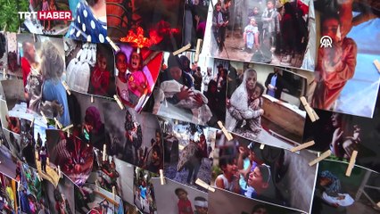 Cumhurbaşkanı Erdoğan "Soykırımın Gölgesinde Bir Yıl" panosunu ziyaret etti