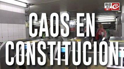 Paro de trabajadores de subte provoca caos en Constitución