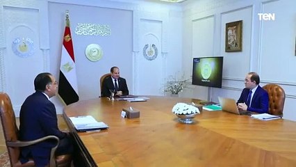الرئيس عبد الفتاح السيسي يجتمع برئيس مجلس الوزراء ووزير المالية