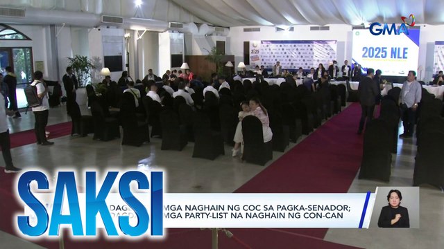 49 nadagdag sa mga naghain ng COC sa pagka-senador; 50 nadagdag sa mga party-list na naghain ng CON-CAN | Saksi