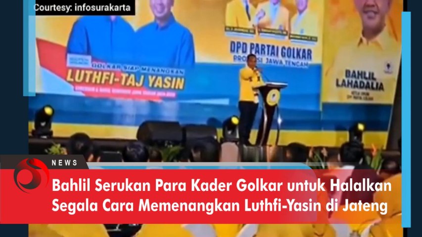 Bahlil Serukan Para Kader Golkar untuk Halalkan Segala Cara Memenangkan Luthfi-Yasin di Jateng