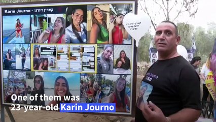 Relatives visit Nova festival grounds on anniversary of October 7 attack