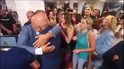 Il momento della vittoria di Masci e le prime parole da sindaco bis