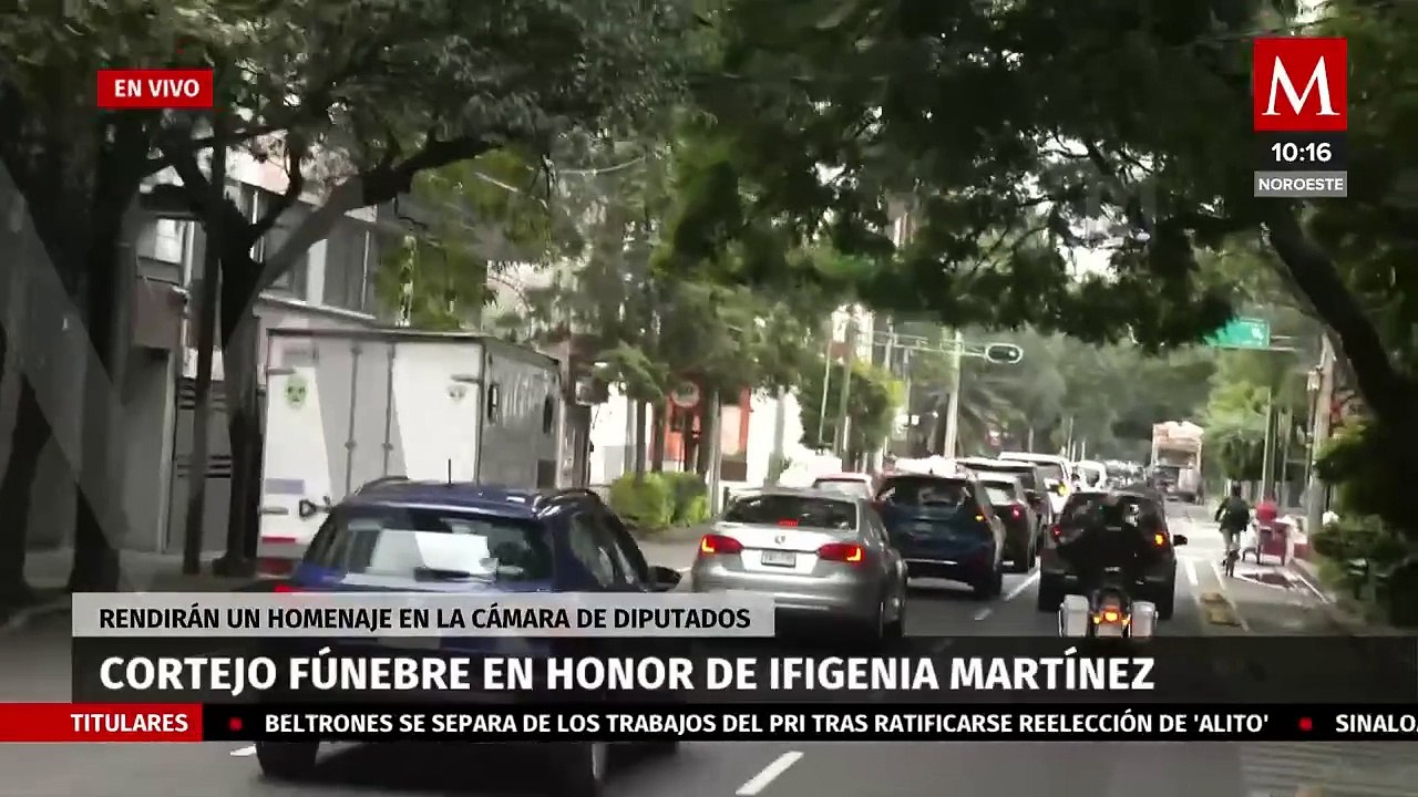 Inicia cortejo fúnebre en honor de Ifigenia Martínez