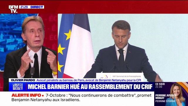 Emmanuel Macron hué au rassemblement du C rif: la volonté d'arrêter les livraisons d'armes utilisées par Israël à Gaza ne passe pas , estime Olivier Pardo (avocat de Benjamin Netanyahu pour la CPI)