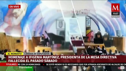 Realizan homenaje de cuerpo presente a Ifigenia Martínez en Cámara de Diputados