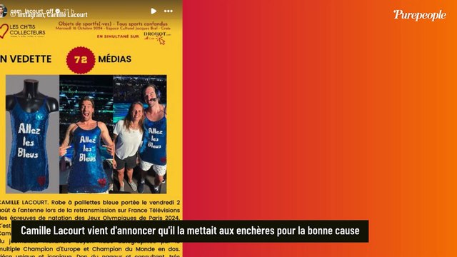 Camille Lacourt met sa fameuse robe à paillettes des JO aux enchères : le prix est à la portée de beaucoup de monde !