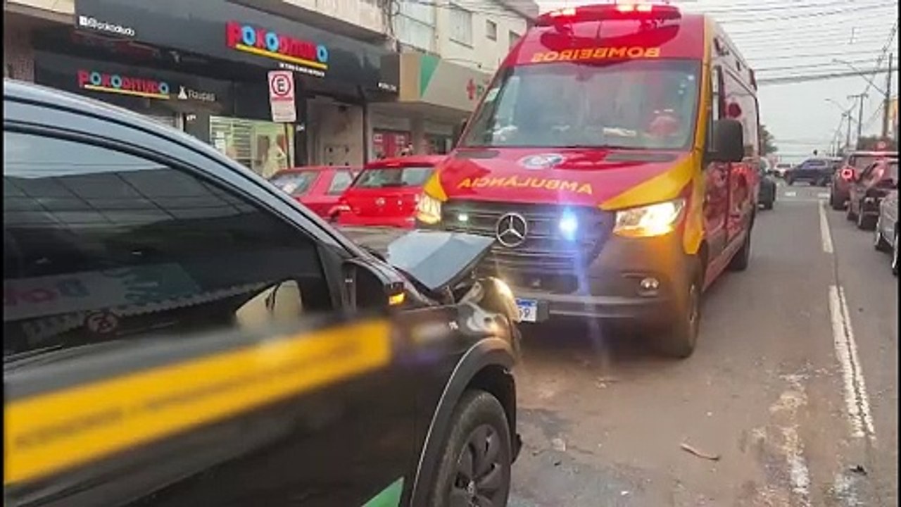 Idoso fica ferido em acidente de trânsito na Rua Rio Grande Sul