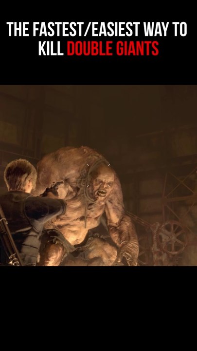 The Easiest Way to Kill Double Giants #ResidentEvil4Remake #GamesTyphoon #DoubleGiants #shorts #reels