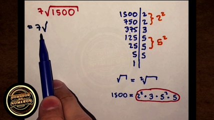  ¡SIMPLIFICA la expresión de 7 por la raíz cuadrada de 1500 de ésta manera! ¡Paso a paso!