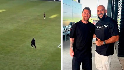Guardaespaldas de Messi se viraliza por su velocidad ante invasor al campo de juego
