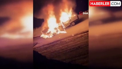 Muş'ta Seyir Halindeki Otomobil Yandı