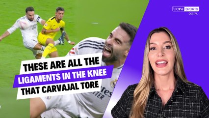 What are all the ligaments and injuries that Dani Carvajal suffered in his knee?