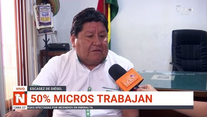 Solo el 50% de los micros salen a trabaja