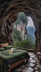 Luxury cave room is the ultimate haven on a rainy day.