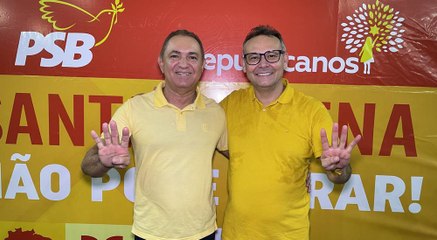 João Cleber comemora vitória com 1.371 votos de maioria sobre Corrinha Félix, em Santa Helena