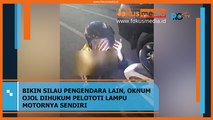 Bikin Silau Pengedara Lain, Oknum Ojol Dihukum Pelototi Lampu Motornya Sendiri