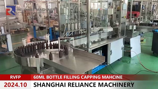 2Oz amber glass dropper filling capping machine RELIANCE