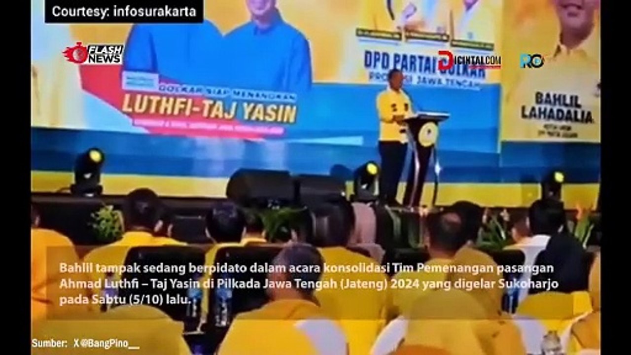 Seruan Kontroversial Bahlil Halalkan Segala Cara Untuk Menangkan Luthfi-Yasin, Terekam dalam Video