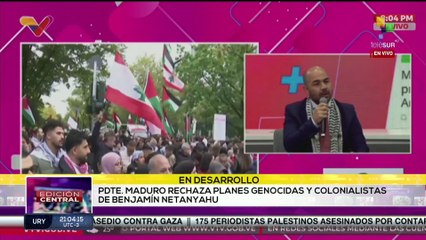 Fadi Alzaben, embajador de Palestina en Venezuela, denunció el silencio de la comunidad internacional