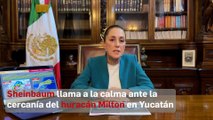 La presidenta de México, Claudia Sheinbaum Pardo llamó a los habitantes de Yucatán a estar pendientes