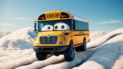 The Happy Bus Bouncing Over Cloudy Hills
