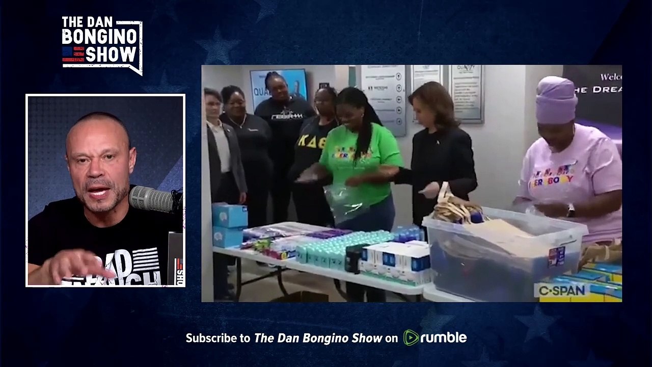 Kamala's "Hurricane Relief" Involved her bagging 4 sticks of deoderant.//The Dan Bongino Show Clips
