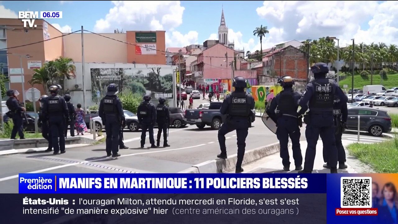 Martinique: 11 policiers blessés lors d'affrontements avec des manifestants contre la vie chère