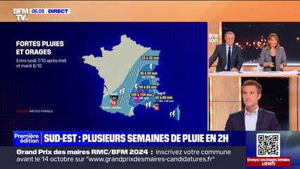 De fortes pluies attendues dans le Sud-Est du pays ce mardi
