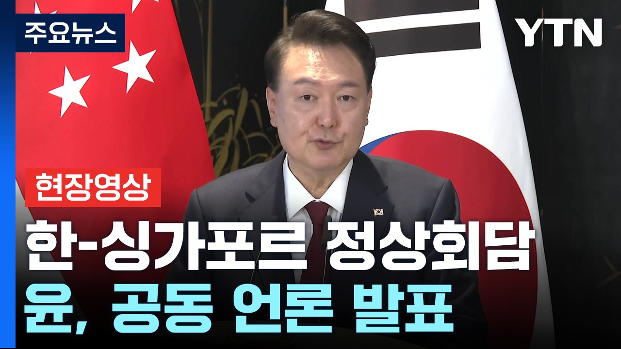 [현장영상+] 한-싱가포르 정상회담..."AI 첨단기술·스타트업 협력" / YTN