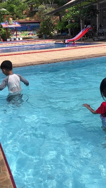 swimming happy