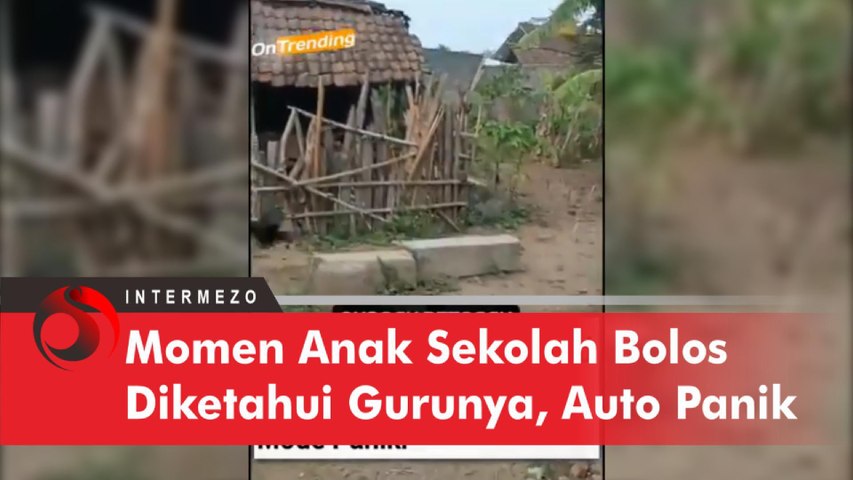 Momen Anak Sekolah Bolos Diketahui Gurunya, Auto Panik