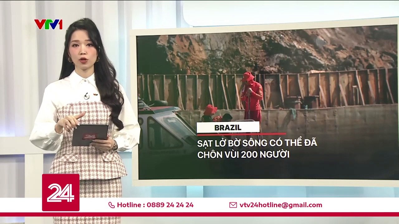Khoảng 200 người nghi bị chôn vùi trong vụ sạt lở bờ sông tại Brazil - VTV24