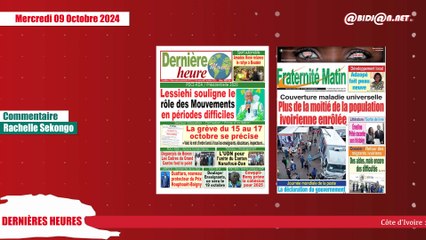 Titrologue du mercredi 9 octobre 2024/CMU, plus de la moitié de la population ivoirienne enrôlée