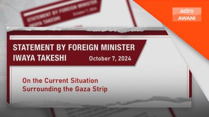 Jepun zahir kebimbangan mendalam terhadap situasi di Gaza