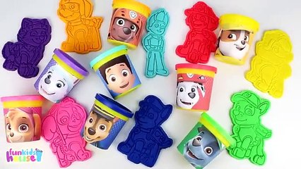 Playing with Paw Patrol Play Doh and Molds with Paw Patrol Characters