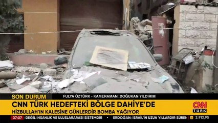 SON DAKİKA: CNN TÜRK ekibi saldırıların hedefi olan Dahiye'deki yıkımı görüntüledi