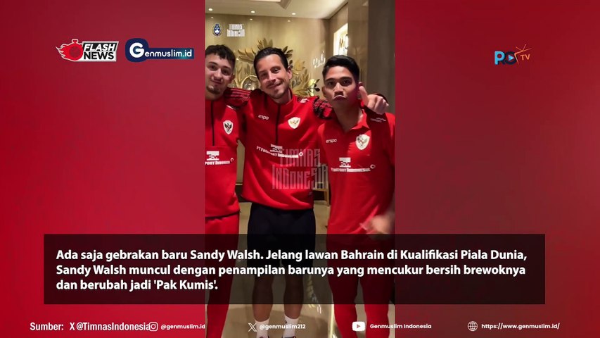 Bek Timnas Indonesia, Sandy Walsh, Pamer Kumis Baru saat Kumpul di Bahrain Jelang Laga Kualifikasi Piala Dunia 2026 Zona Asia