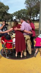 WATCH: The play equipment when it was installed in Thurgoona in early 2023