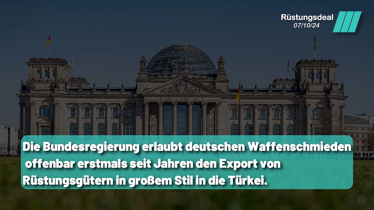 Deutschland genehmigt Waffenexporte in die Türkei