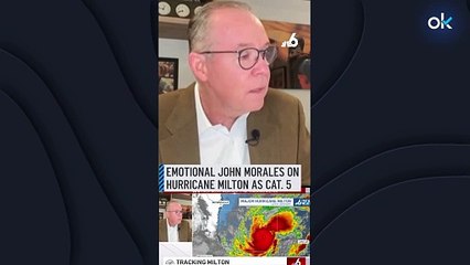 El meteorólogo John Toohey llora al anunciar la llegada del huracán Milton a Florida: "Es horrible"