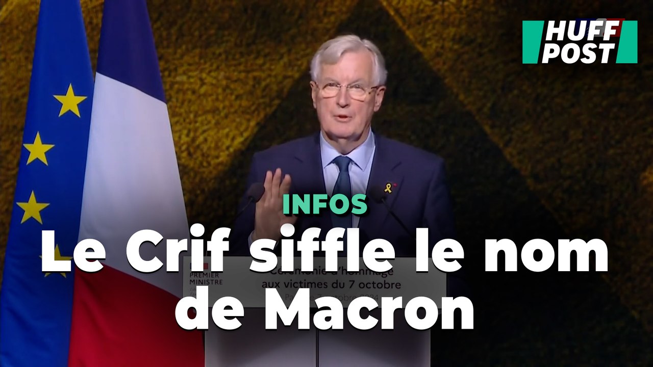 Le nom de Macron hué lors du discours de Barnier à la cérémonie d’hommage du 7-Octobre