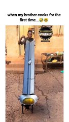 When My Brother Cooks For The First Time.. #brotherfun #funny #viralvideos #foryou #entertainment