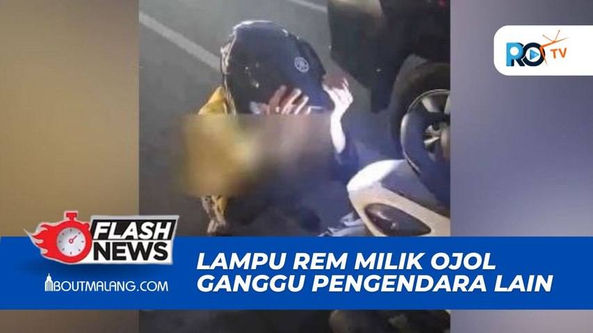 LAMPU REM MILIK OJOL GANGGU PENGENDARA LAIN, DIHUKUM POLISI PELOTOTI LAMPUNYA SENDIRI