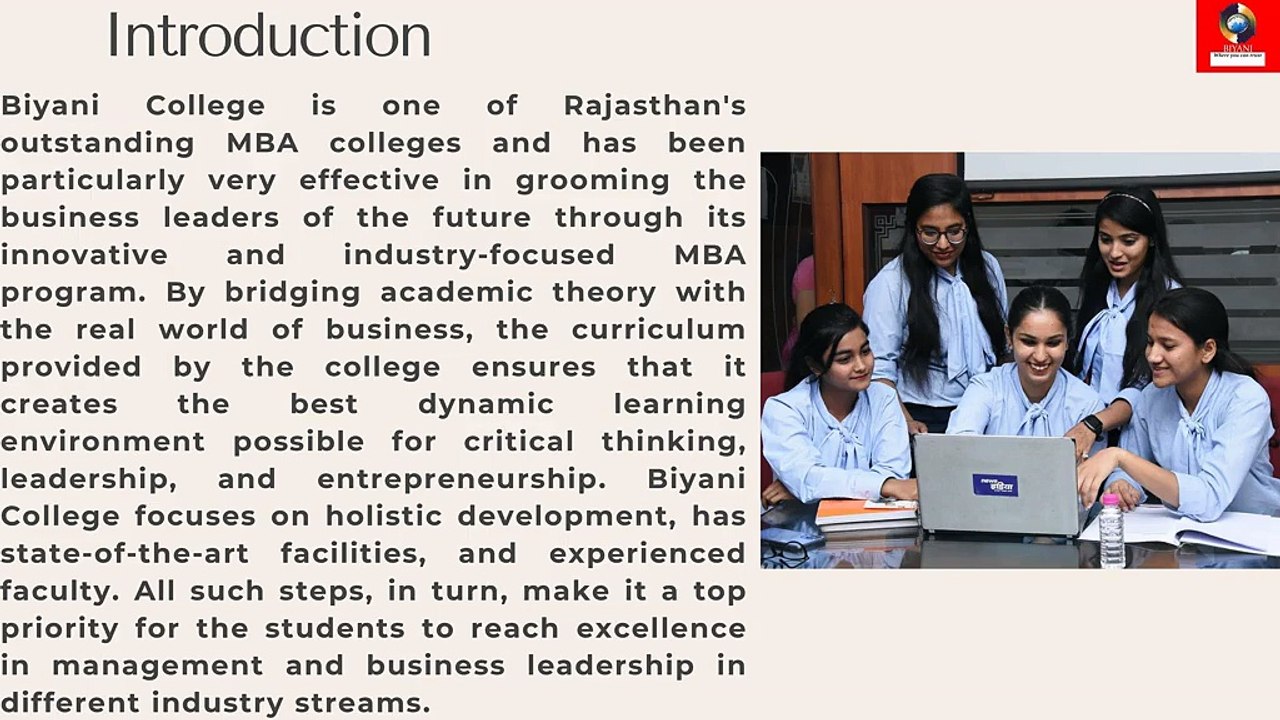 "Biyani College MBA Program: Bridging academic excellence and industry leadership"