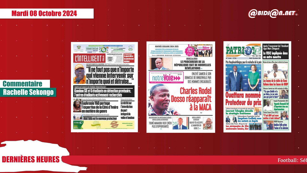 Titrologue du 08 octobre 2024/scandale financier à la Sodexam, plusieurs milliards de FCFA détournés