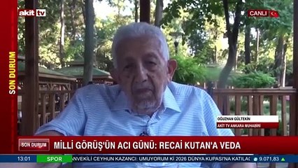 Milli Görüş'ün acı günü; Recai Kutan'a veda