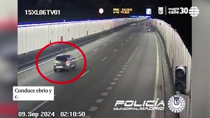 Conduce ebrio y con su bebé de 9 meses en brazos por la M-30