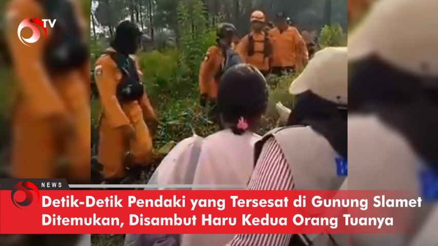 Detik-Detik Pendaki yang Tersesat di Gunung Slamet Ditemukan, Disambut Haru Kedua Orang Tuanya